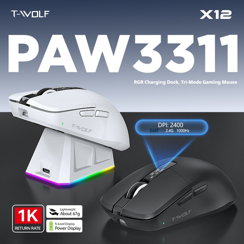 Mouse da gioco wireless T-Wolf - Laptop Mouse recensione e prezzo